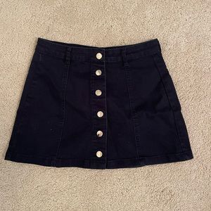 Blue denim skirt